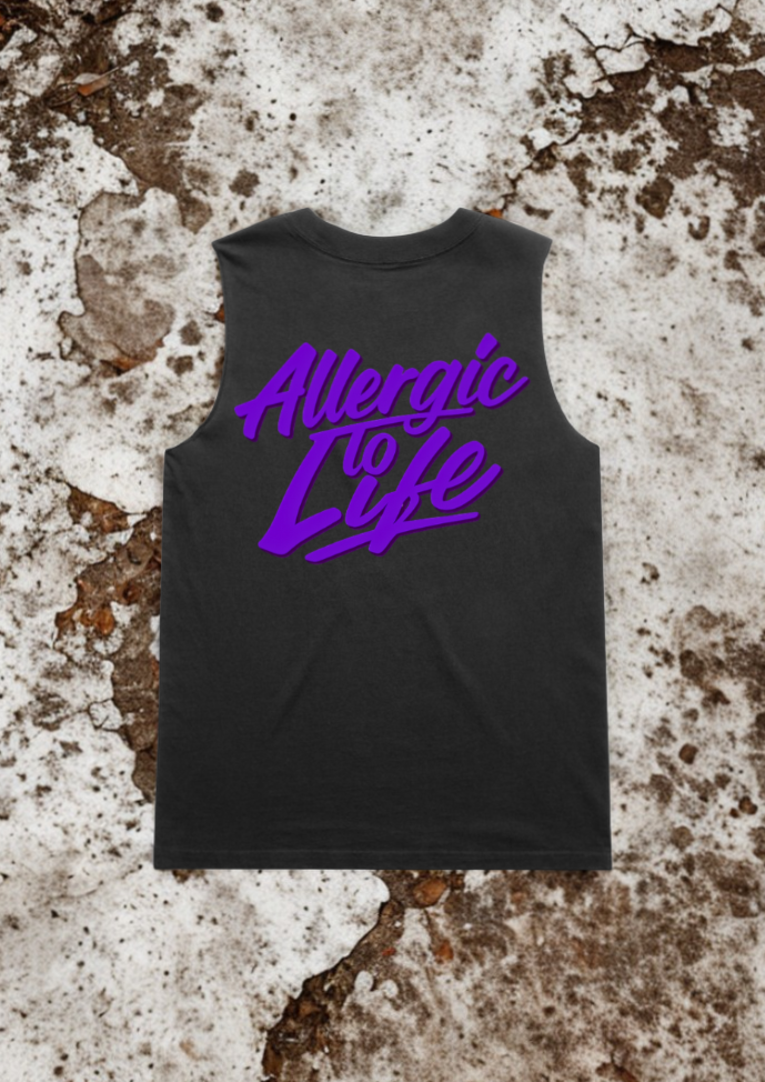 Heavy Faded Women’s Tank – Electric Purple - Image 2