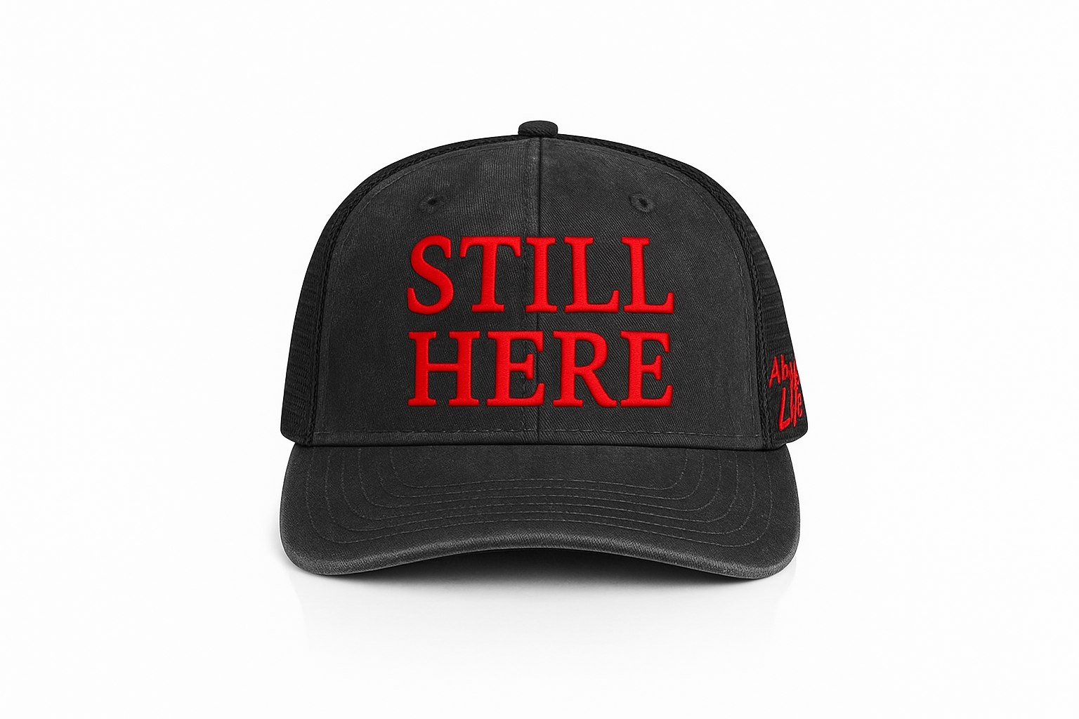 Faded Trucker Hat - "STILL HERE;" Edition - Image 4