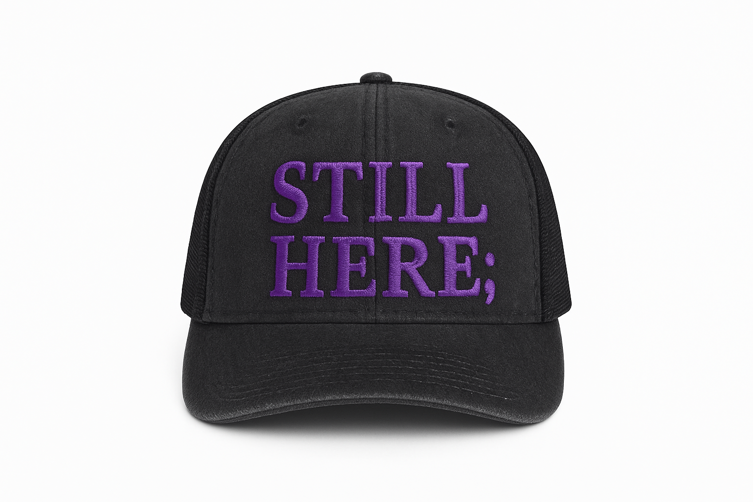 Faded Trucker Hat - "STILL HERE;" Edition - Image 5