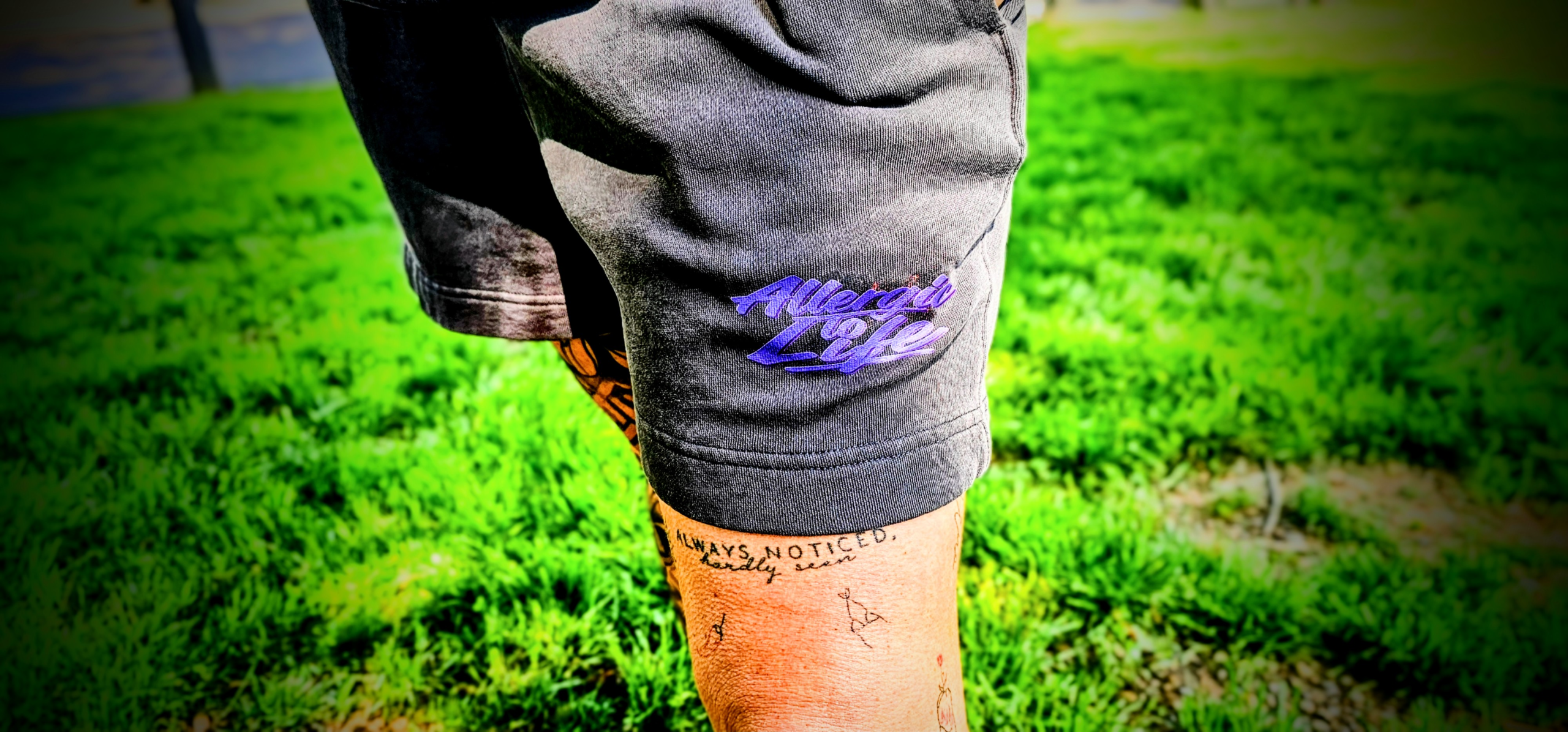 Heavy Faded Shorts – Electric Purple Logo
