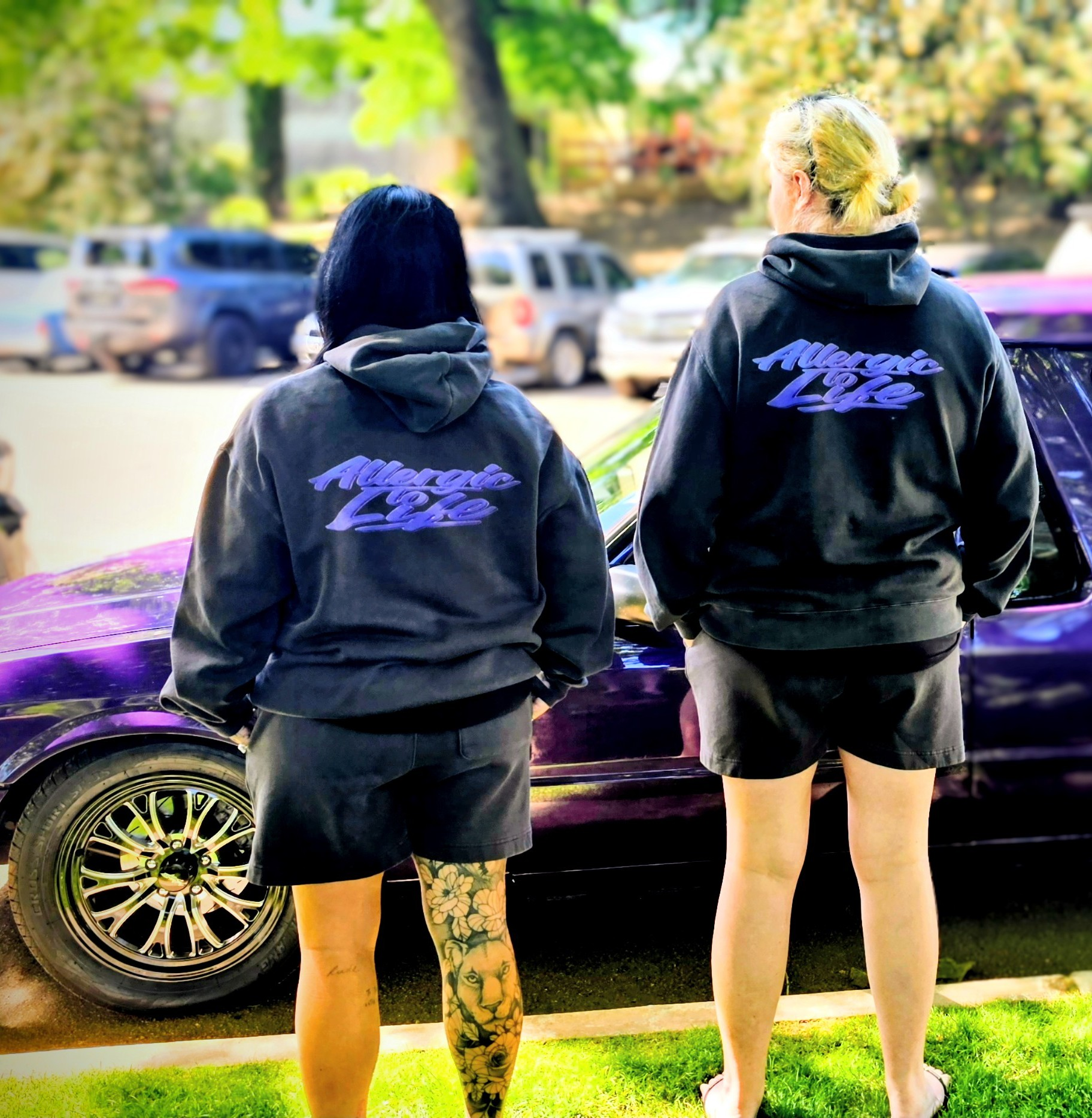 Black Hoodie – Electric Purple - Image 5