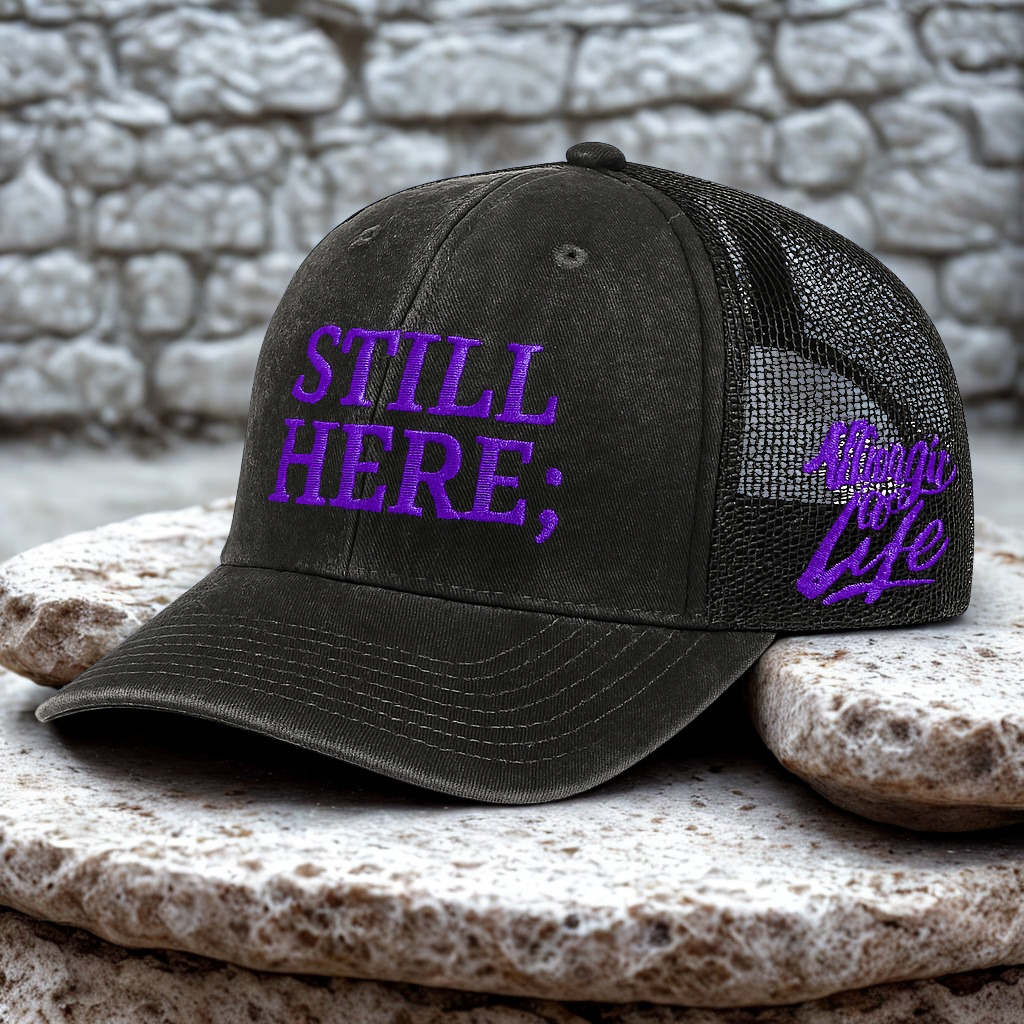 Faded Trucker Hat - "STILL HERE;" Edition - Image 2