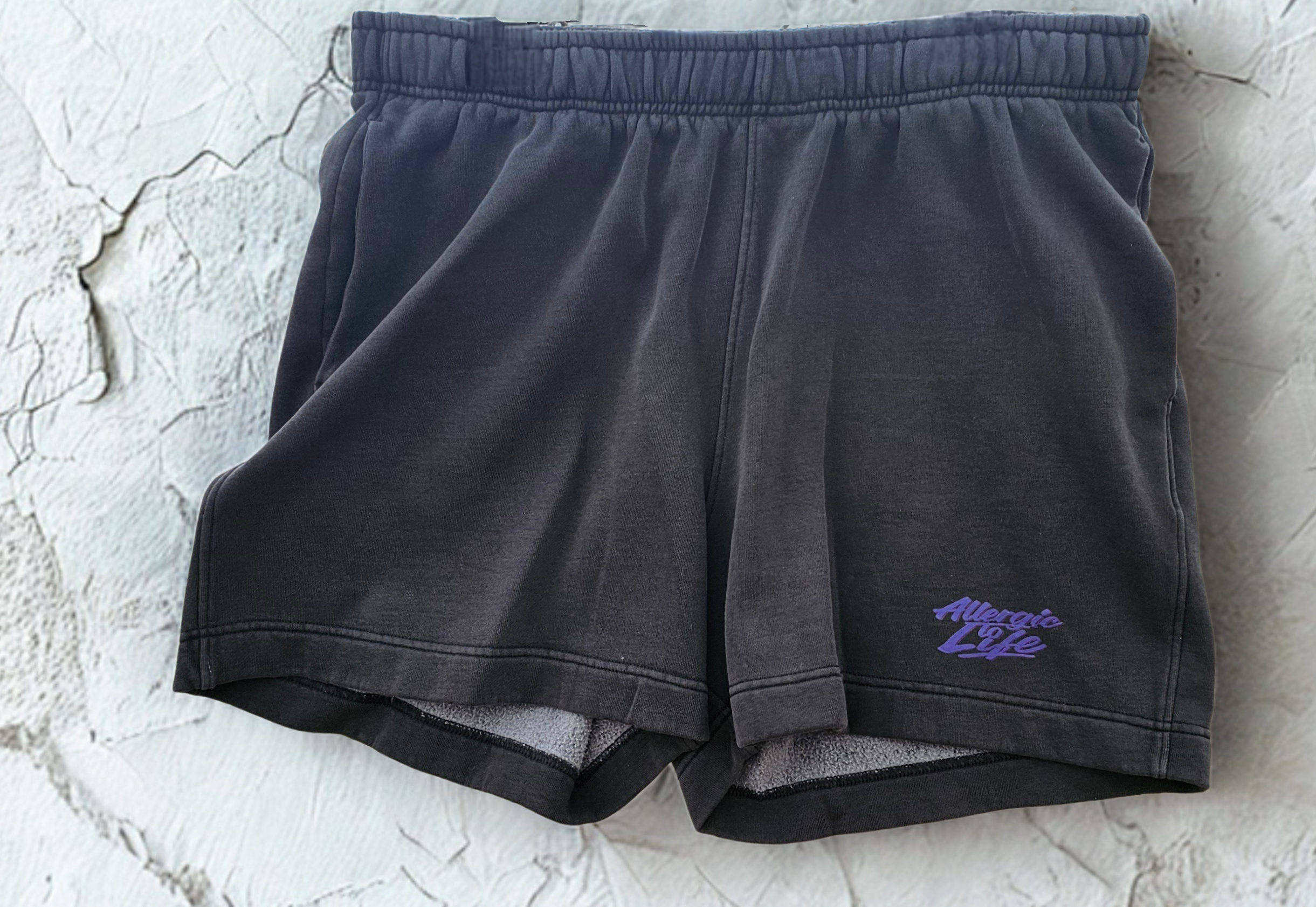 Heavy Faded Shorts – Electric Purple Logo - Image 4