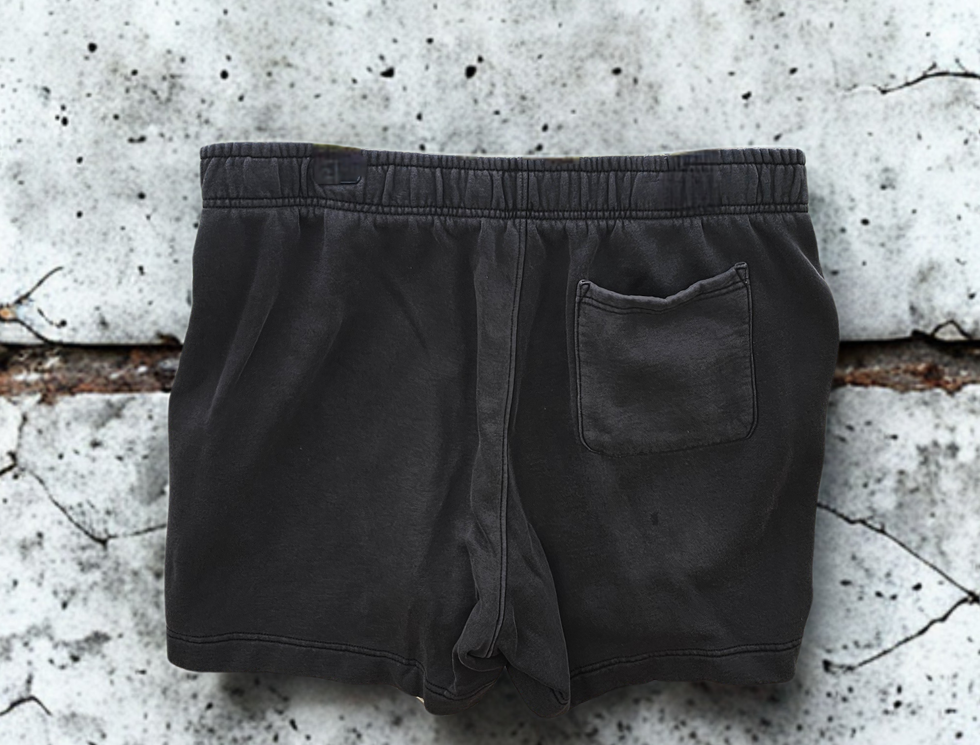 Heavy Faded Shorts – Signal Red Logo - Image 2