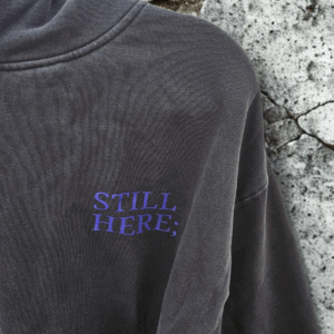 Black Hoodie – Electric Purple