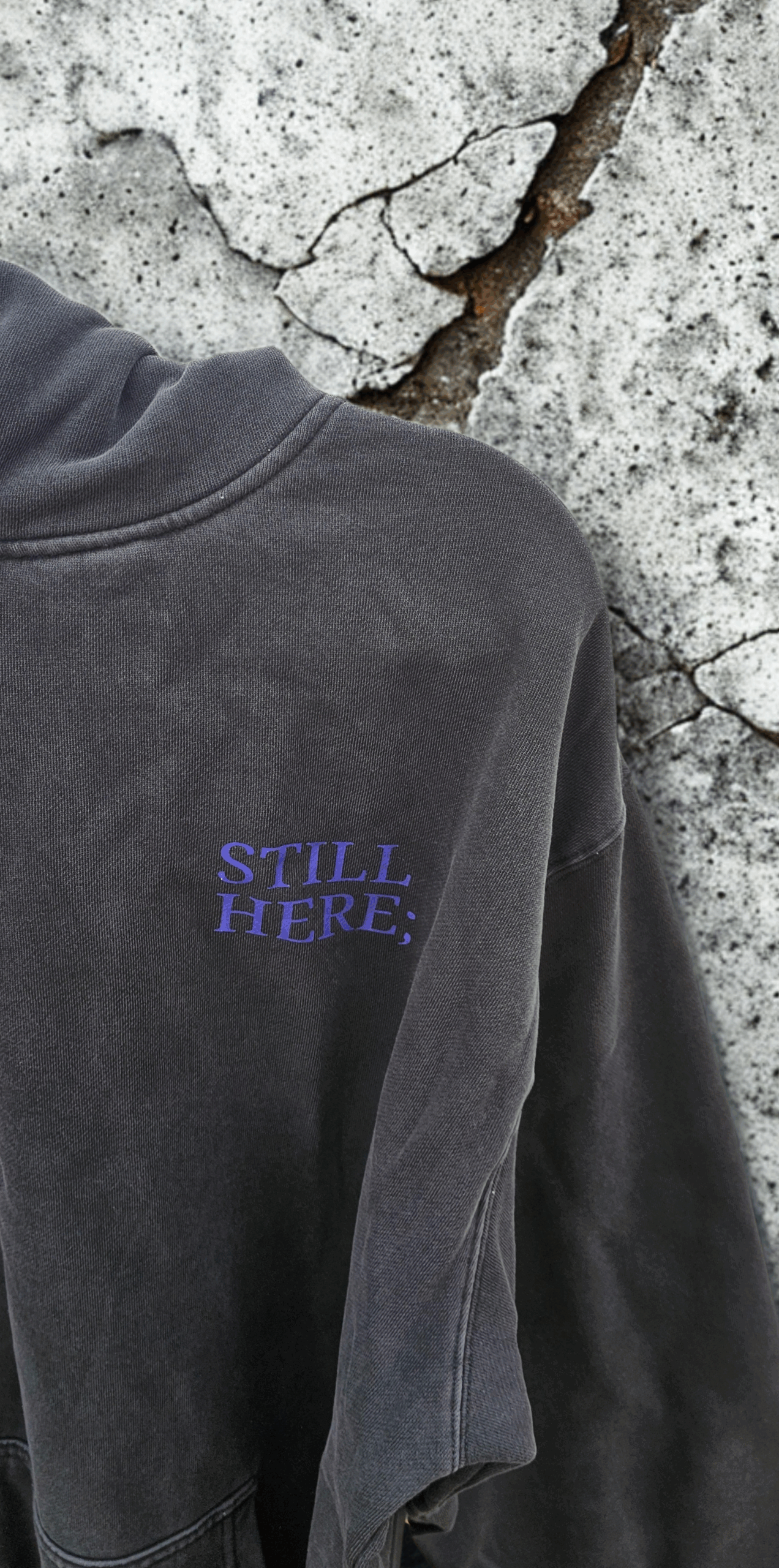 Black Hoodie – Electric Purple